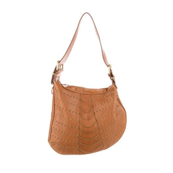 Nwt Fendi Authentic Oyster Bag w Mesh Chain detail, Leather Shoulder Bag - Picture 1 of 9